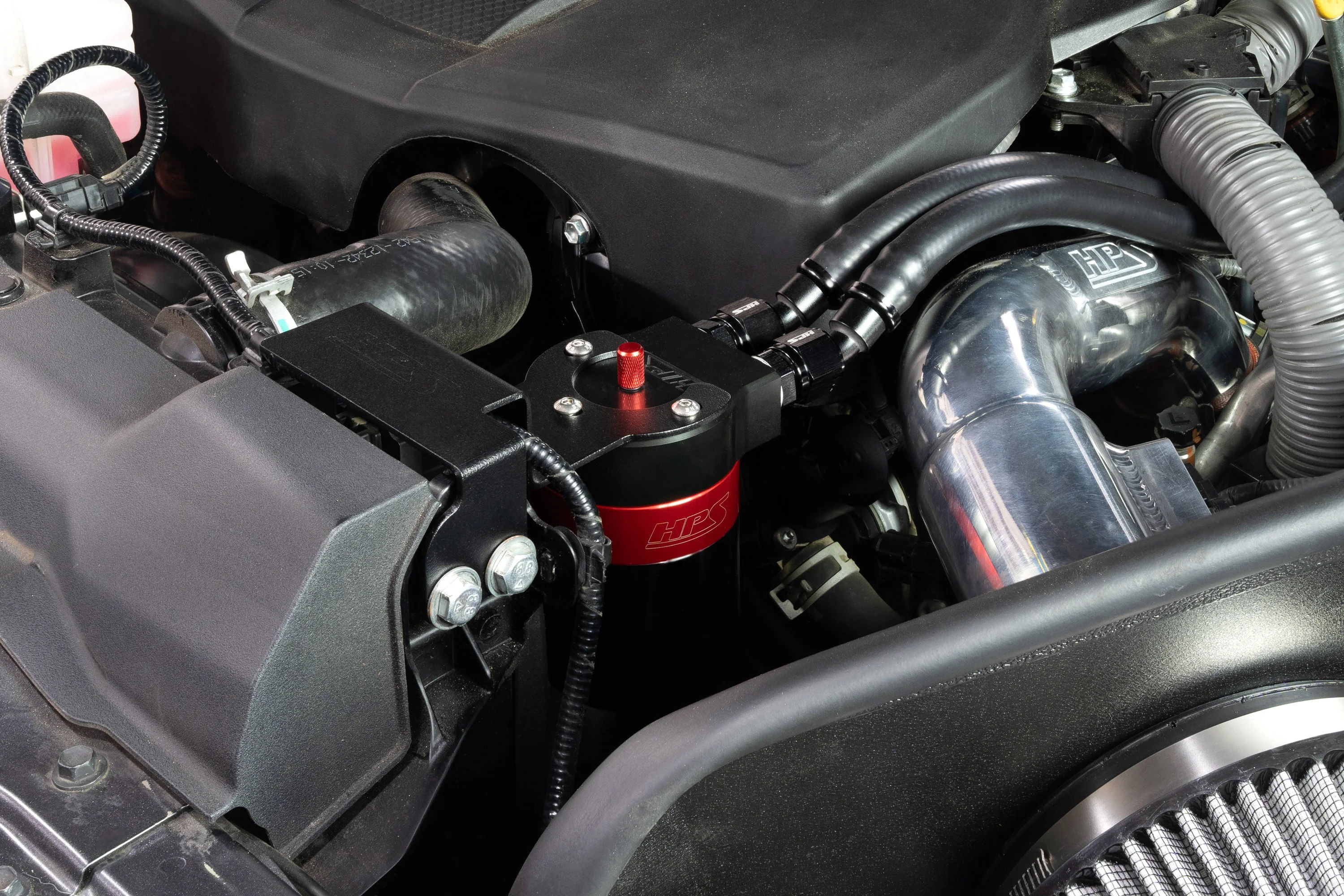 HPS Aluminum Oil Catch Can for Toyota Tundra 3.4L V6 Twin Turbo (2022-2026) 860-003 - Image 3