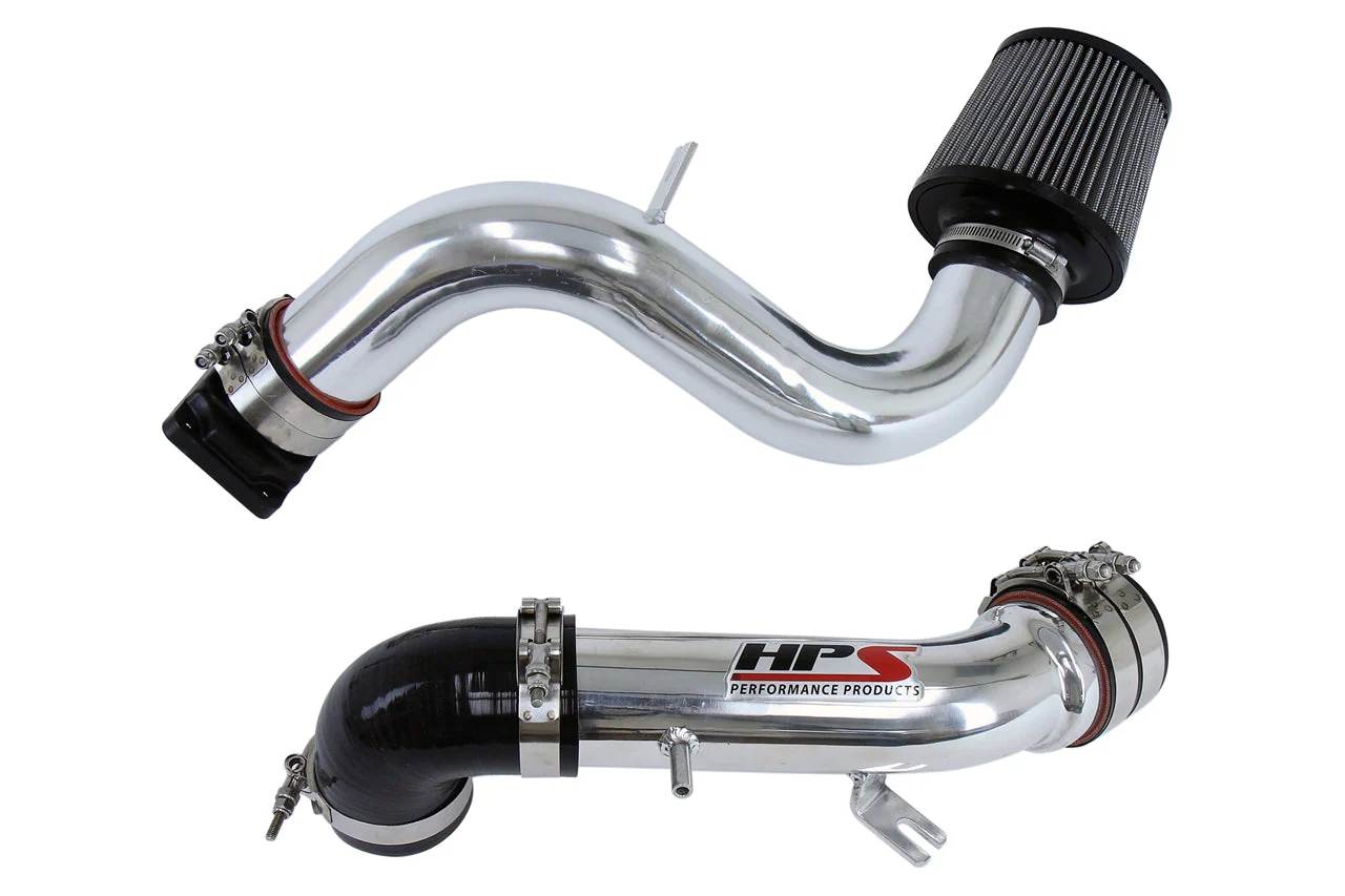 HPS Performance Cold Air Intake Dodge Stratus R/T V6 3.0L (2001-2003) [Converts to Shortram] Black / Polished / Black / Red - Image 2