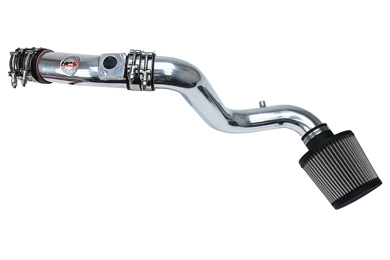 HPS Performance Cold Air Intake Honda Civic Non Si 1.5T Turbo (16-20) [Converts to Shortram] Black / Polished / Black / Red - Image 2