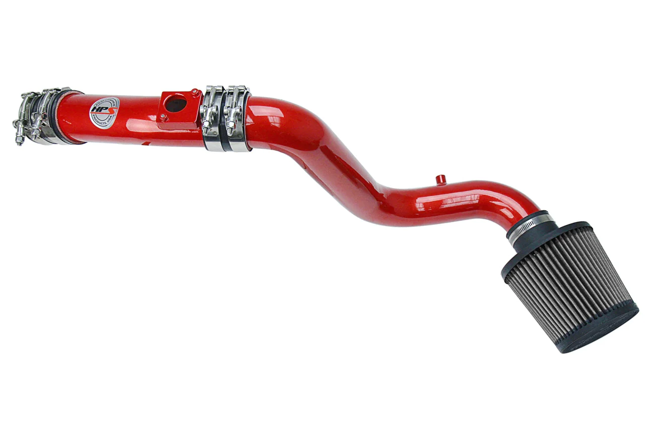 HPS Performance Cold Air Intake Honda Civic Non Si 1.5T Turbo (16-20) [Converts to Shortram] Black / Polished / Black / Red - Image 3