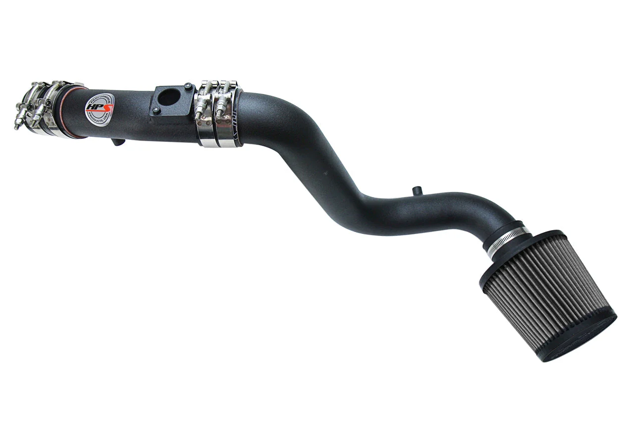 HPS Performance Cold Air Intake Honda Civic Non Si 1.5T Turbo (16-20) [Converts to Shortram] Black / Polished / Black / Red - Image 4