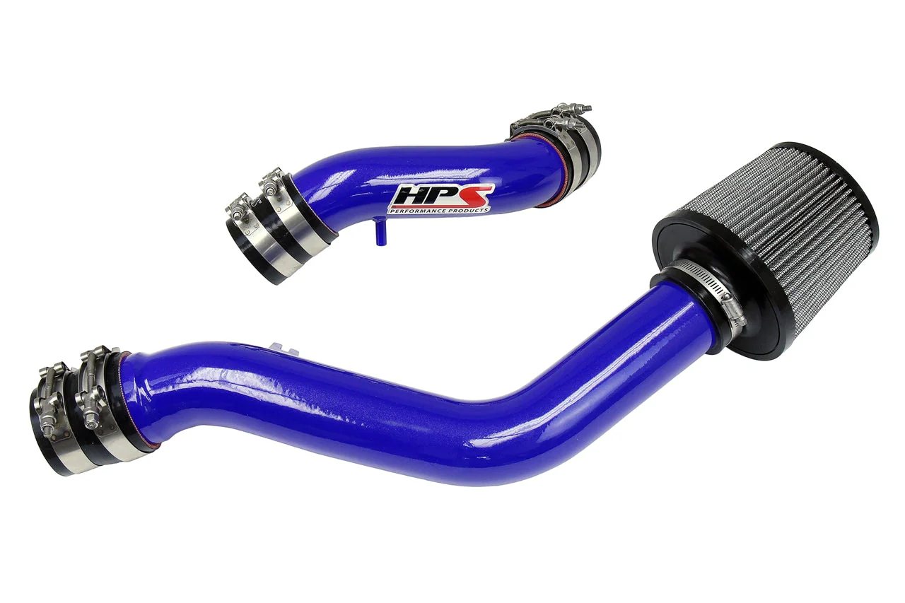 HPS Performance Cold Air Intake Hyundai Tiburon 2.0L (04-08) [Converts to Shortram w/ MAF Sensor] Black / Polished / Black / Red