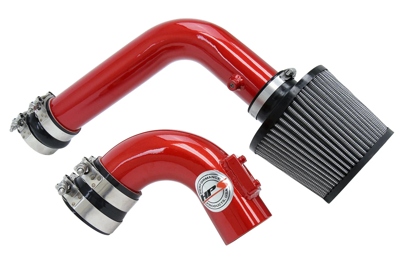 HPS Performance Cold Air Intake Mazda 3 2.0L / 2.3L Non Turbo (2003-2009) [Converts to Shortram] Black / Polished / Black / Red - Image 3