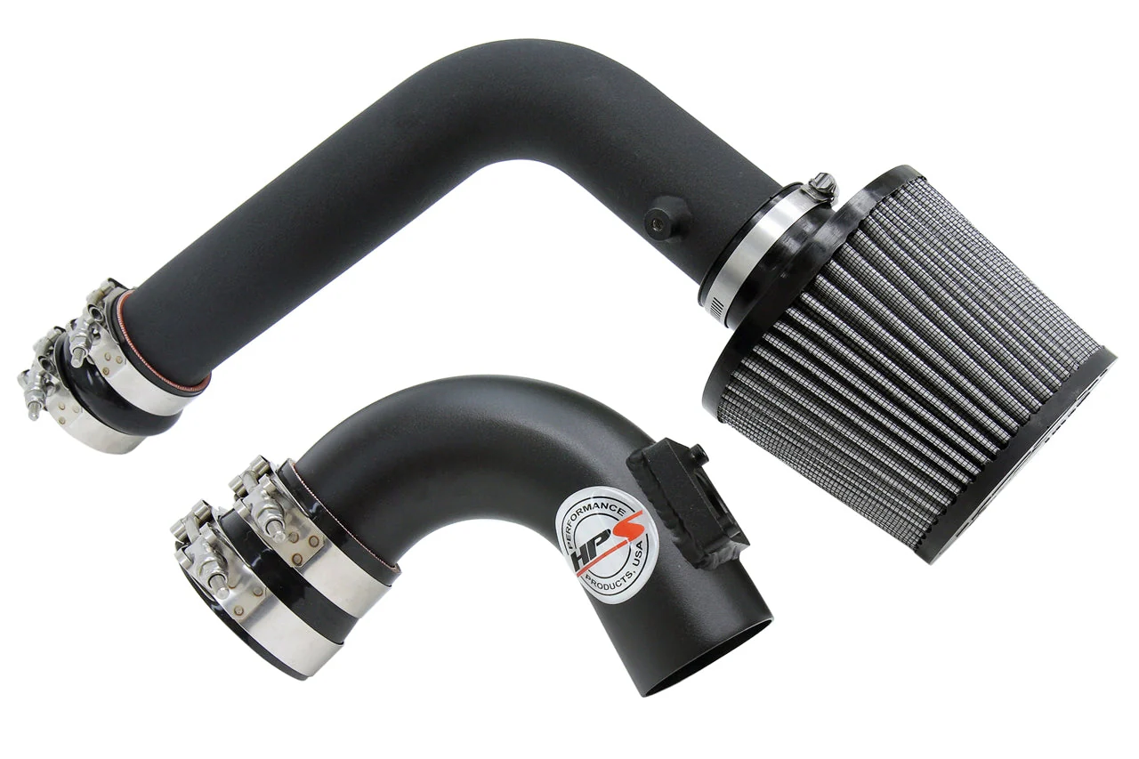 HPS Performance Cold Air Intake Mazda 5 2.0L / 2.3L Non Turbo (2006-2007) [Converts to Shortram] Black / Polished / Black / Red - Image 4