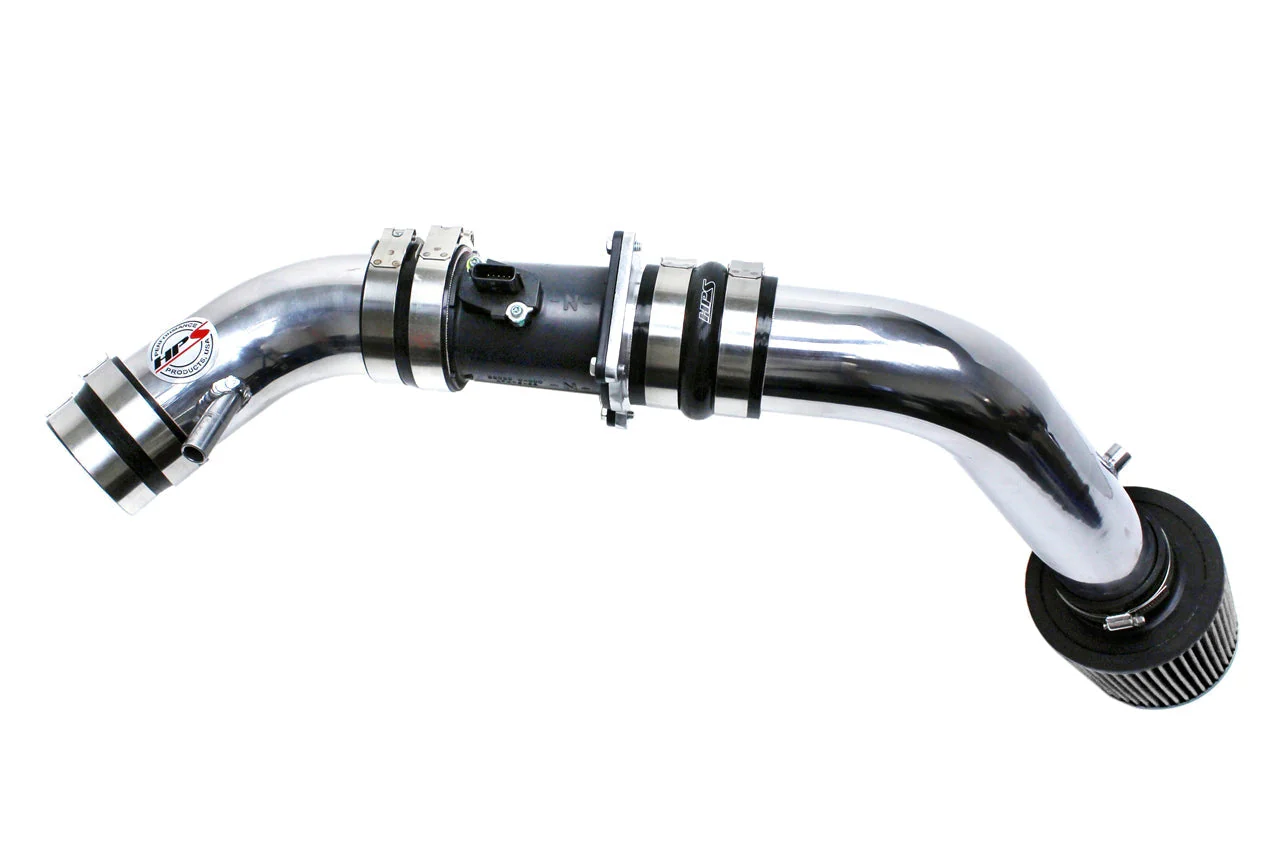 HPS Performance Cold Air Intake Nissan Altima 2.5L 4Cyl (2002-2006) [Converts to Shortram] Black / Polished / Black / Red - Image 2