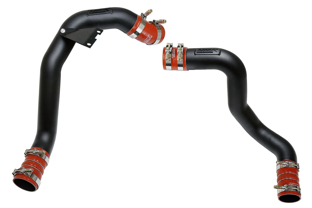 HPS Intercooler Piping Ford F250 F350 F450 F550 Superduty Powerstroke 6.0 Diesel Turbo (03-07) [Hot and Cold Side] Polished / Black / Red - Image 5