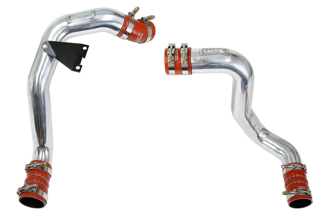 HPS Intercooler Piping Ford F250 F350 F450 F550 Superduty Powerstroke 6.0 Diesel Turbo (03-07) [Hot and Cold Side] Polished / Black / Red - Image 6