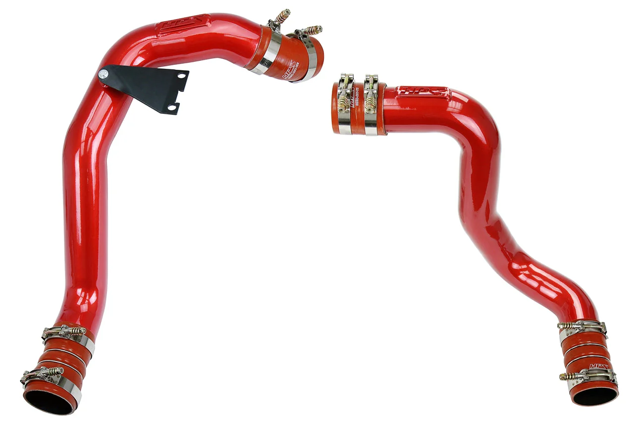 HPS Intercooler Piping Ford F250 F350 F450 F550 Superduty Powerstroke 6.0 Diesel Turbo (03-07) [Hot and Cold Side] Polished / Black / Red - Image 7