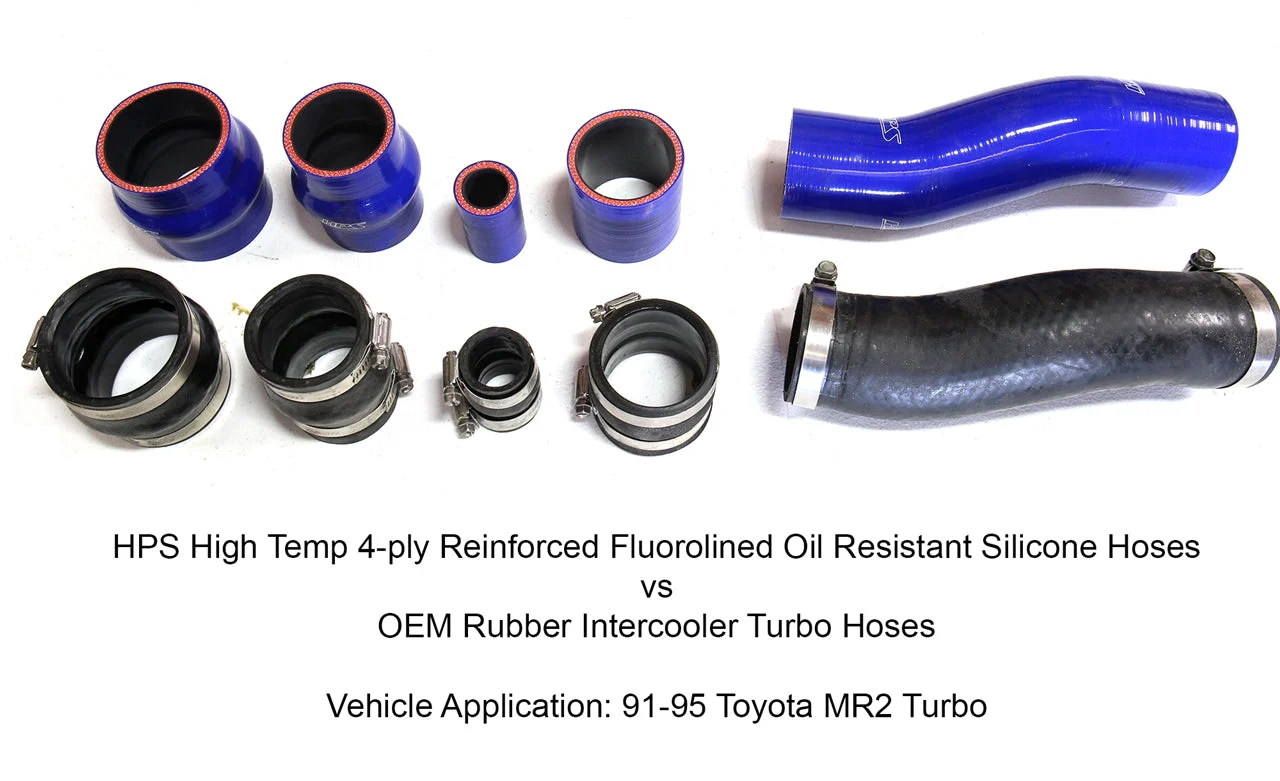 HPS Performance Intercooler Pipes Toyota MR2 2.0L Turbo (1991-1995) Black / Blue / Polish / Red - Image 7