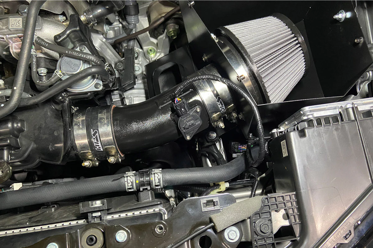 HPS Performance Air Intake Acura MDX 3.0L Turbo (22-25) Polished / Black / Red - Image 10
