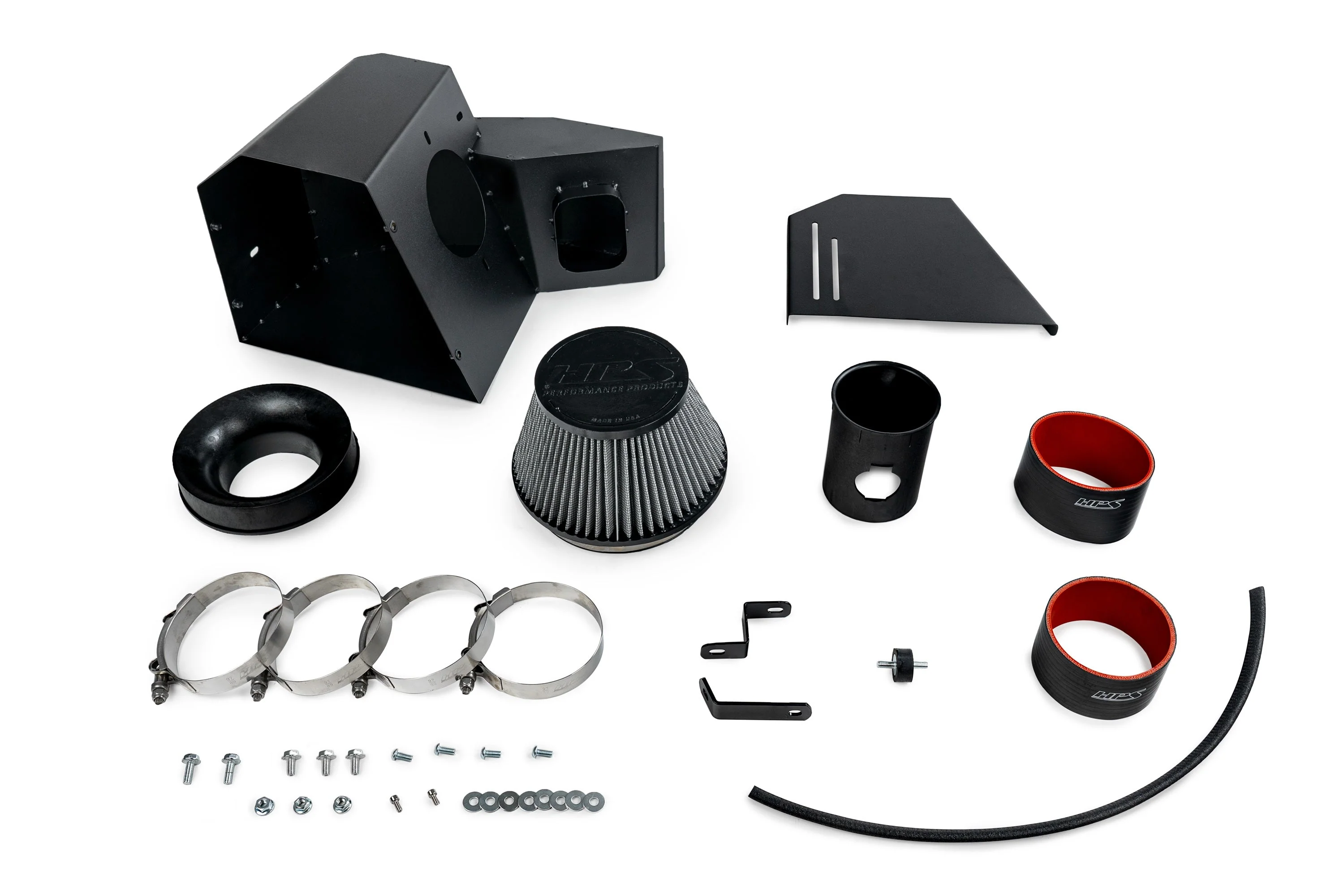 HPS Performance Air Intake Acura MDX 3.0L Turbo (22-25) Polished / Black / Red - Image 6