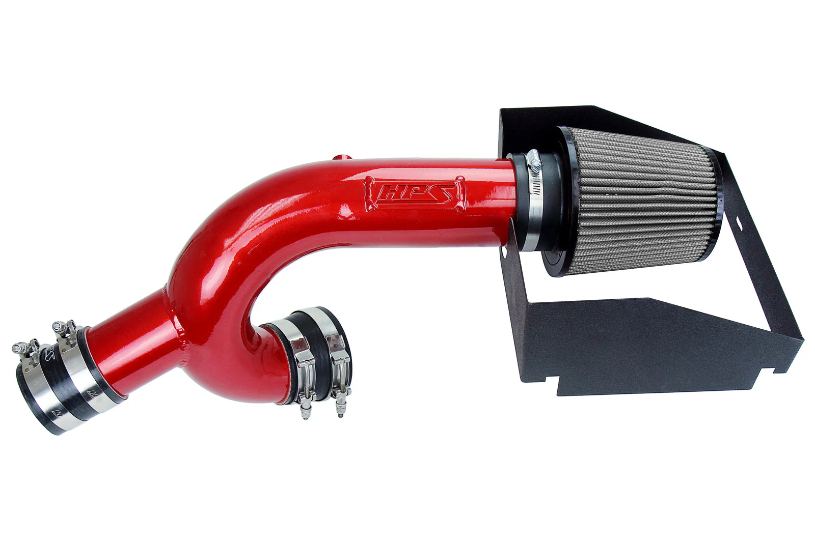 HPS Performance Air Intake Ford Expedition 3.5L V6 EcoBoost (2018-2024) with Heat Shield - Polished / Blue / Black / Red - Image 2