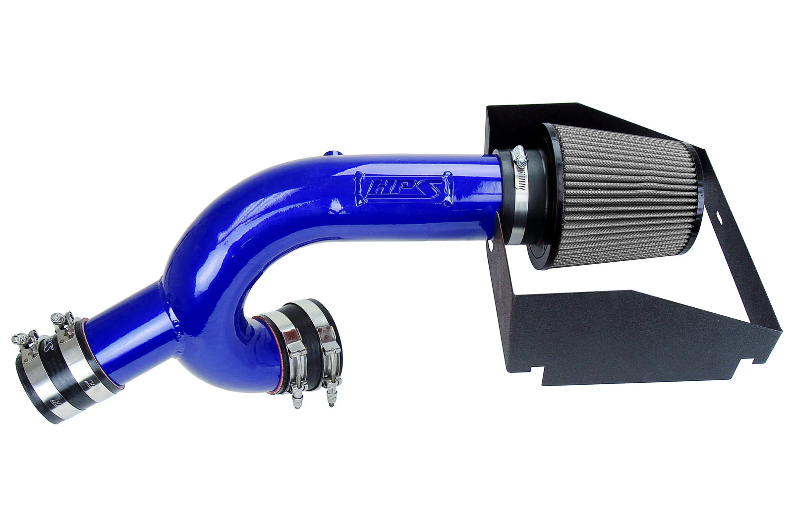 HPS Performance Air Intake Ford Expedition 3.5L V6 EcoBoost (2018-2024) with Heat Shield - Polished / Blue / Black / Red - Image 3