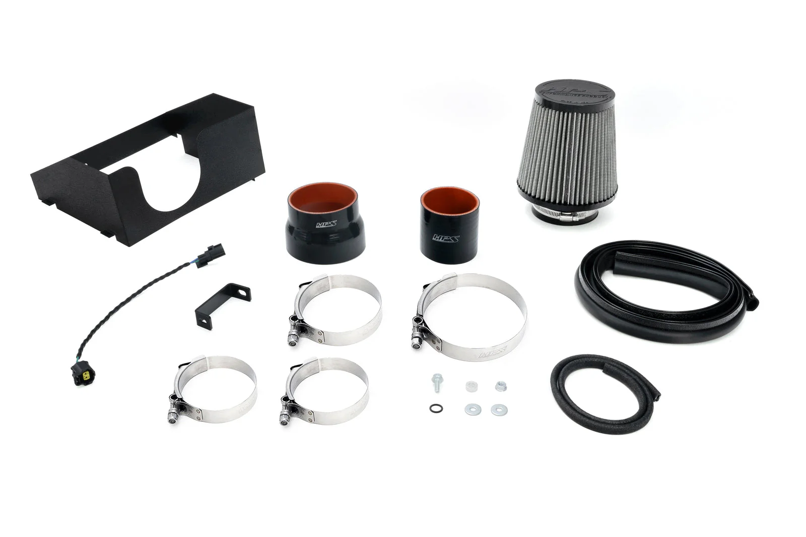 HPS Performance Air Intake Ford Expedition 3.5L V6 EcoBoost (2018-2024) with Heat Shield - Polished / Blue / Black / Red - Image 5