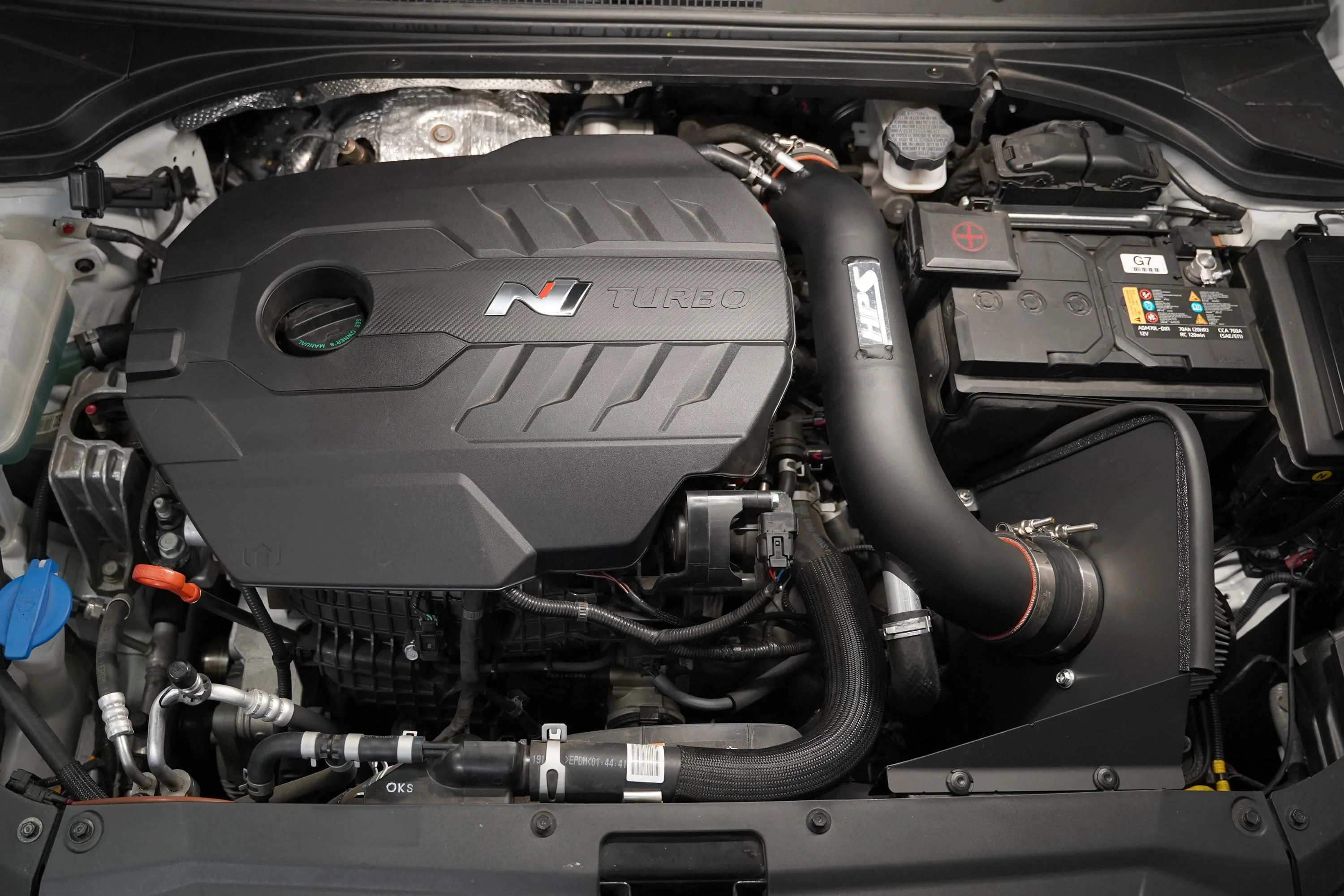 HPS Performance Air Intake Hyundai Kona N 2.0L Turbo (2022-2023) Polished / Black / Blue / Red - Image 5