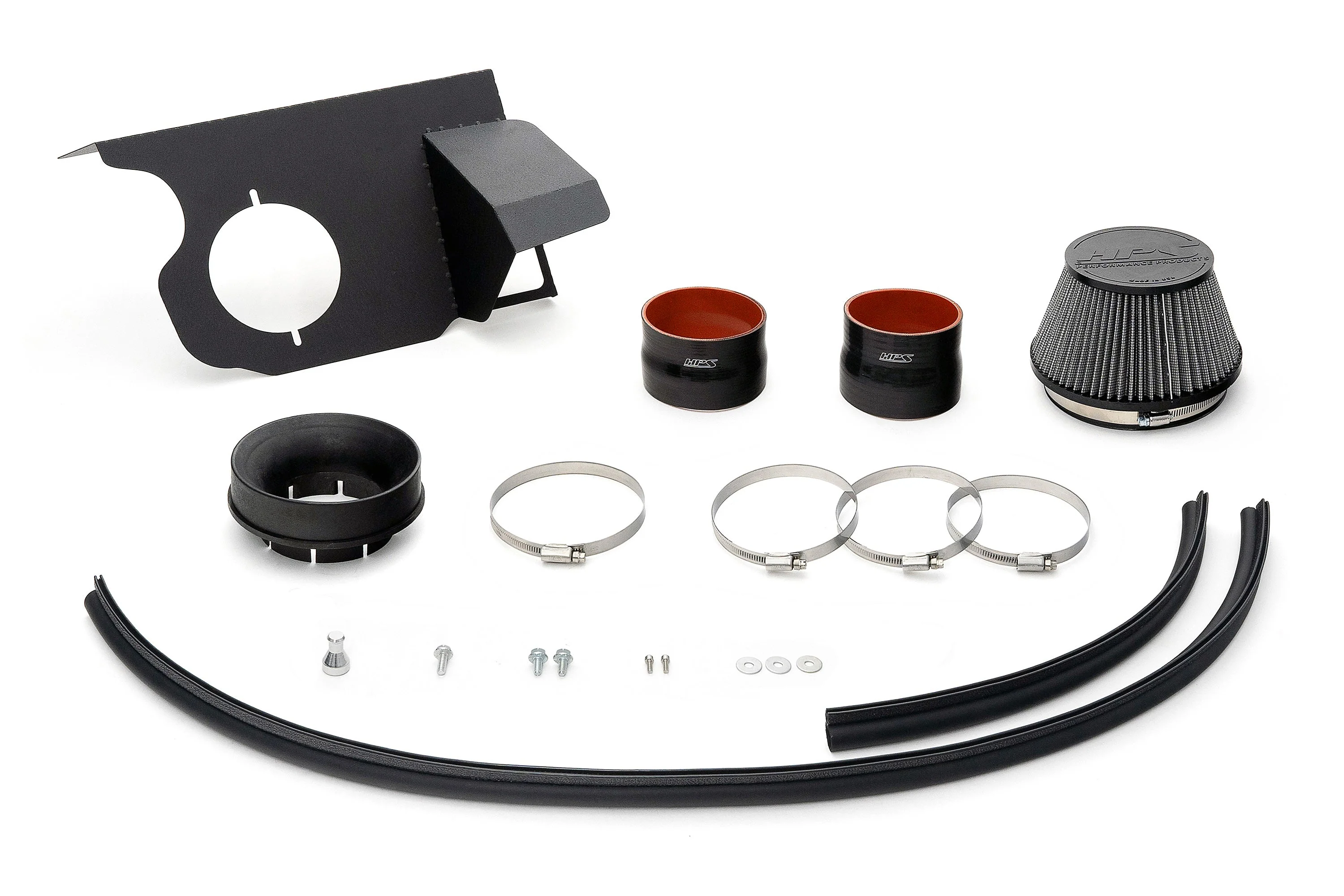 HPS Performance Air Intake Kit BMW X7 G07 3.0L (23-25) Polished / Black / Red / Blue w/ Heat Shield - Image 2