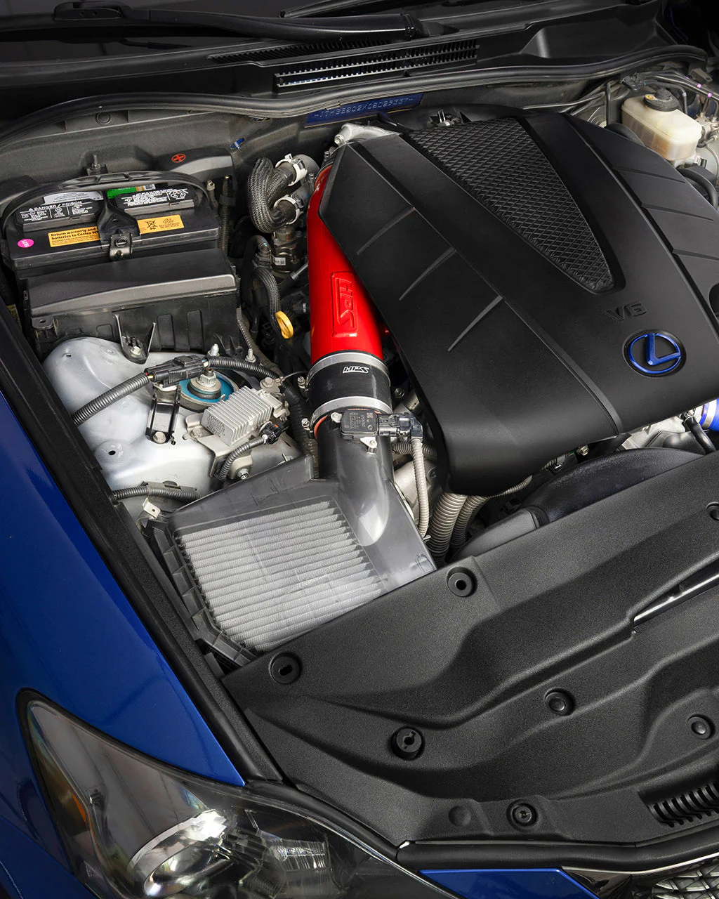 HPS Performance Air Intake Lexus IS250 2.5L V6 (06-13) IS250C 2.5L V6 (10-15) Blue / Polished / Red / Black - Image 7