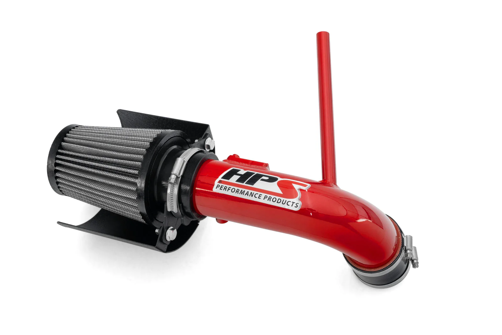 HPS Performance Air Intake Toyota Prius (10-15) Prius V 1.8L L4 (12–17) with Heat Shield - Polished / Black / Red - Image 7