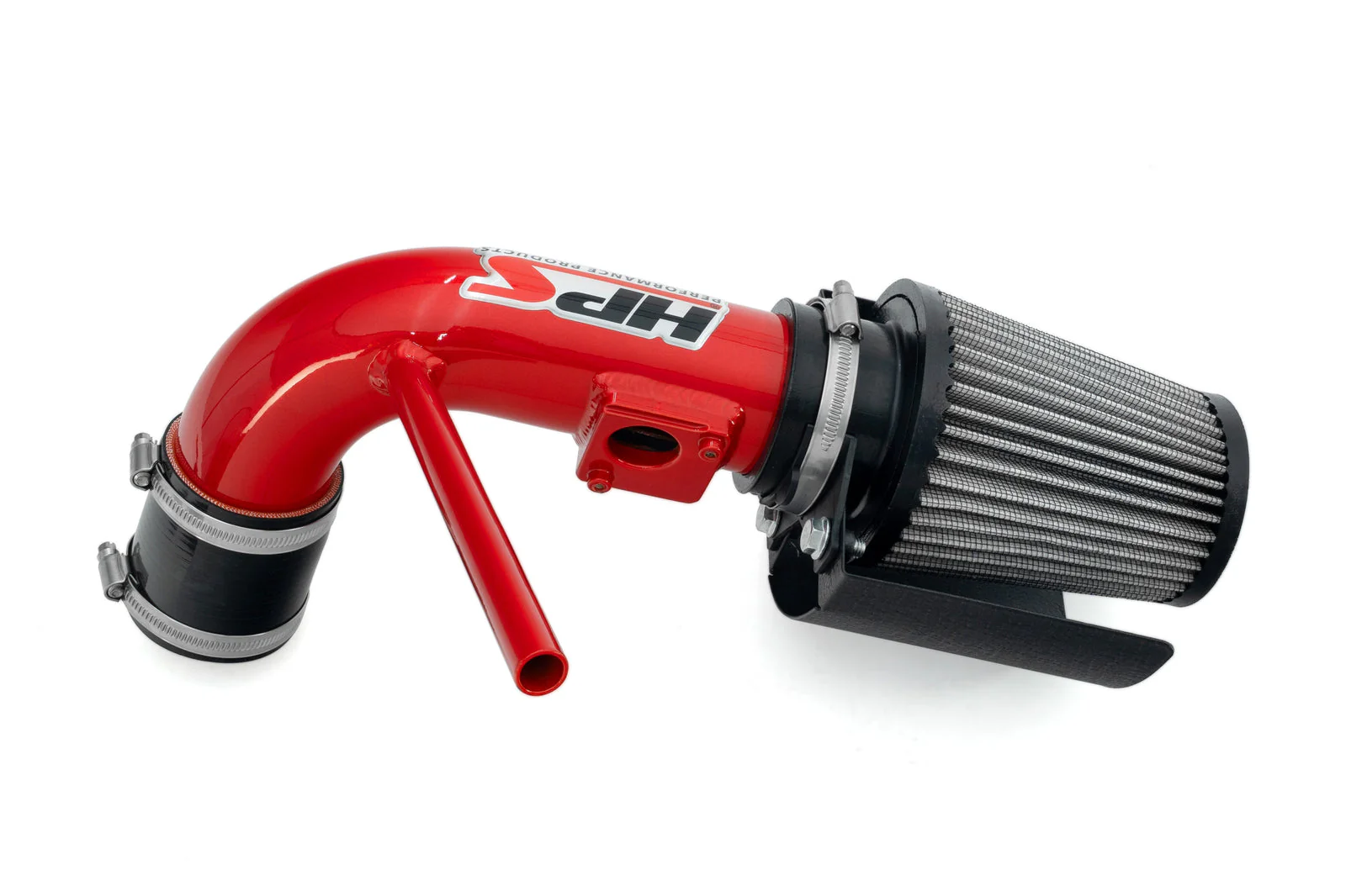 HPS Performance Air Intake Toyota Prius (10-15) Prius V 1.8L L4 (12–17) with Heat Shield - Polished / Black / Red - Image 8
