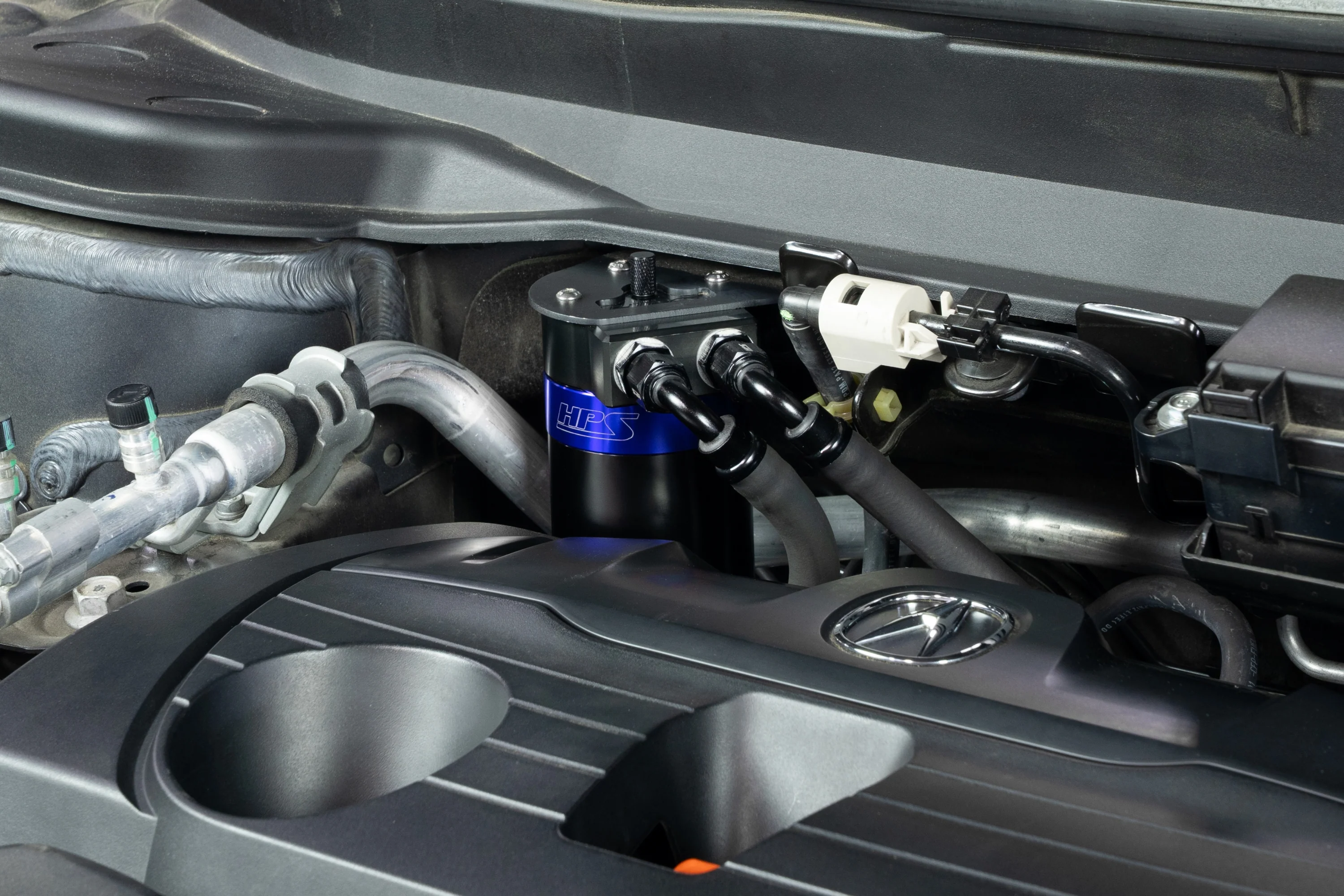 HPS Performance Oil Catch Can Acura RDX 2.0L Turbo (2019-2025) Red / Black / Blue 860-015 - Image 17