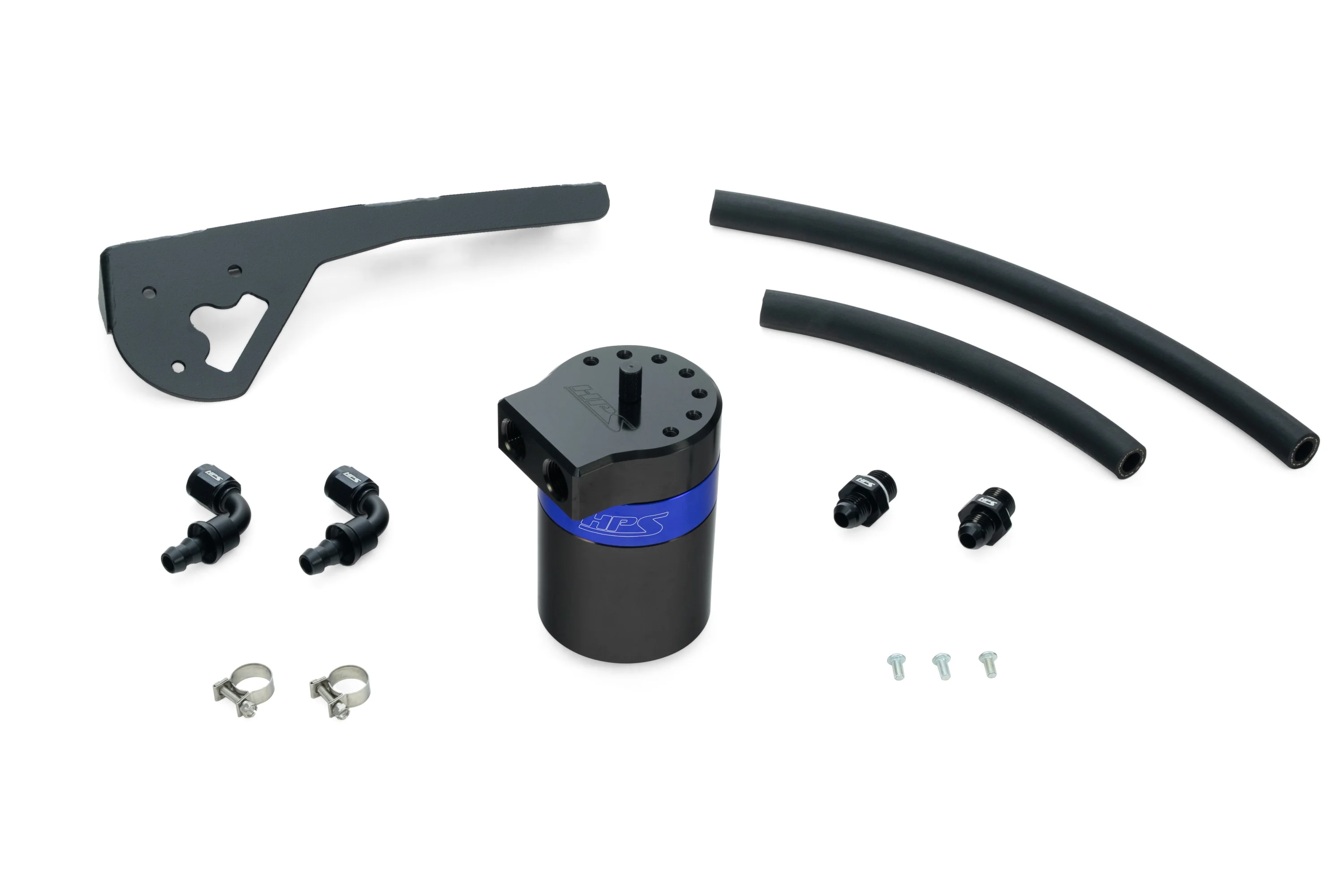 HPS Performance Oil Catch Can Acura RDX 2.0L Turbo (2019-2025) Red / Black / Blue 860-015 - Image 3