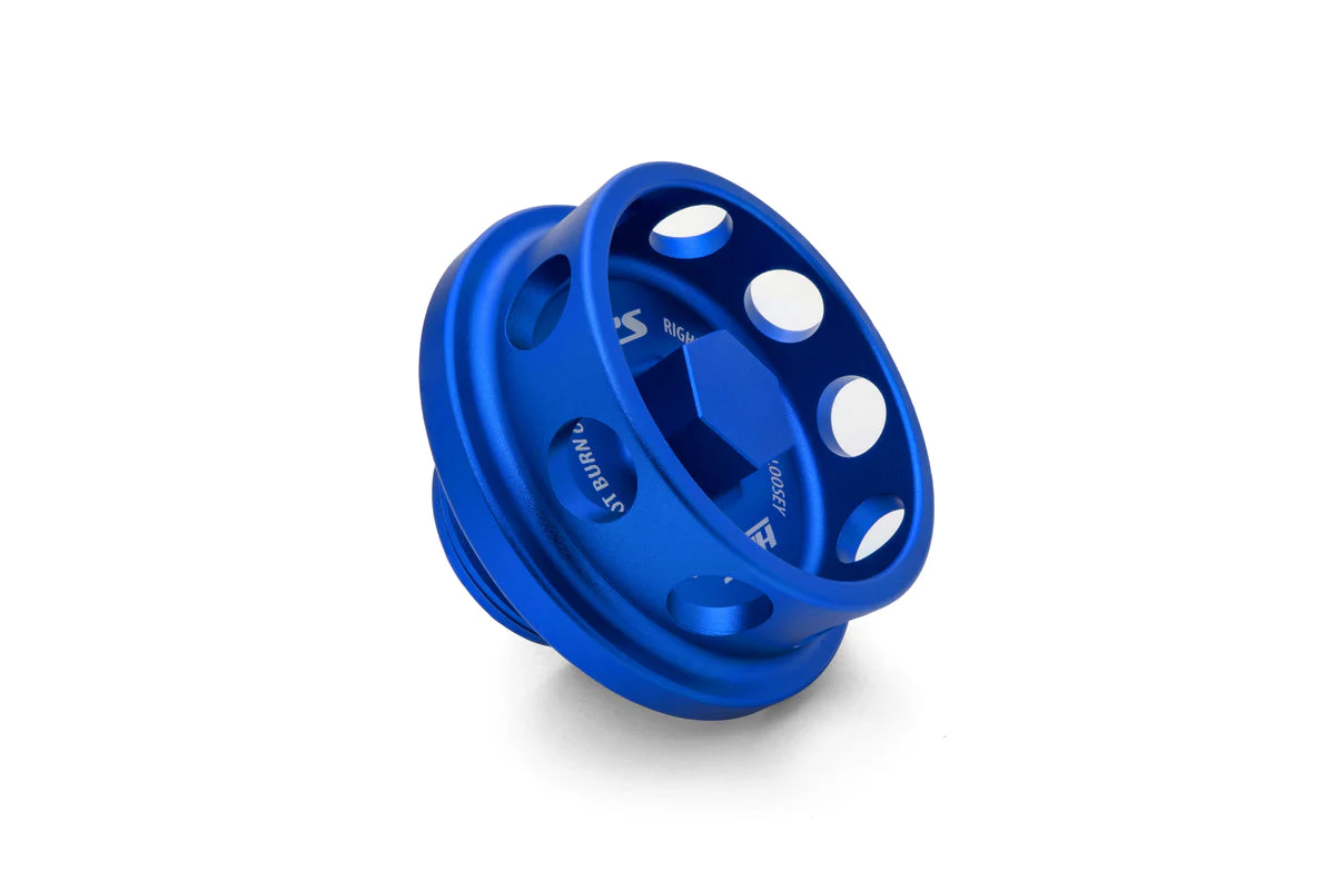 HPS Performance Billet Oil Cap Infiniti G35 G37 Q50 Q60 & Nissan 350Z 370Z Altima Maxima Frontier Pathfinder - Black / Red / Blue - Image 5