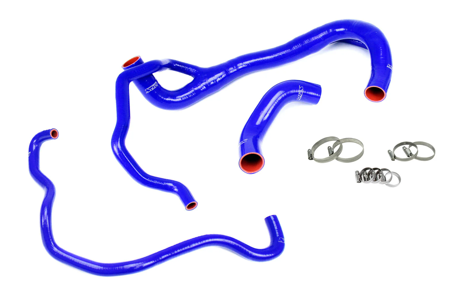 HPS Performance Silicone Radiator & Heater Hose Kit for Dodge Charger & Challenger 6.4L HEMI V8 (2015-2023) Black / Blue - Image 2