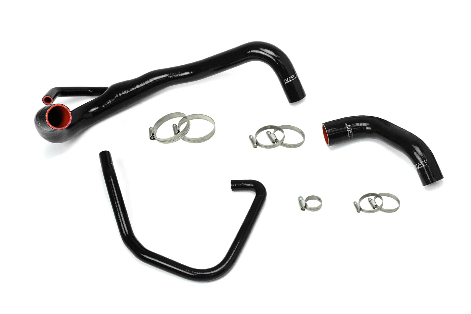 HPS Performance Silicone Radiator & Oil Cooler Coolant Hose Kit for Dodge Charger Pursuit 5.7L V8 (2011-2018) Black / Blue / Red
