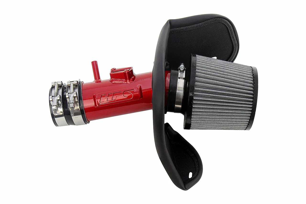 HPS Performance Short Ram Air Intake Acura TSX 3.5L V6 (2010-2014) Blue / Polished / Red / Black - Image 3