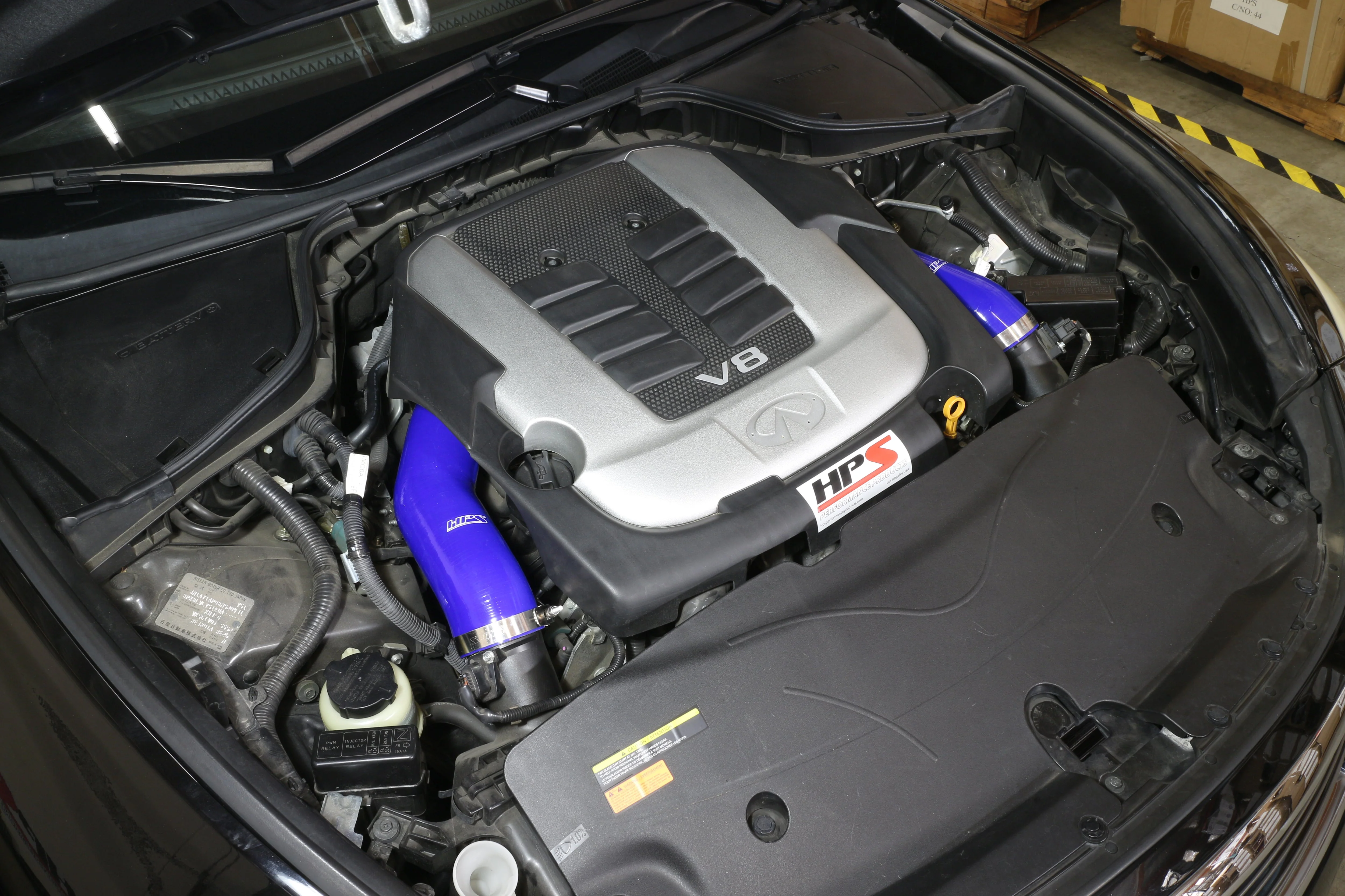 HPS Performance Silicone Air Intake Hose Infiniti Q70 5.6L V8 (2014-2019) [Post MAF] Black or Blue - Image 2