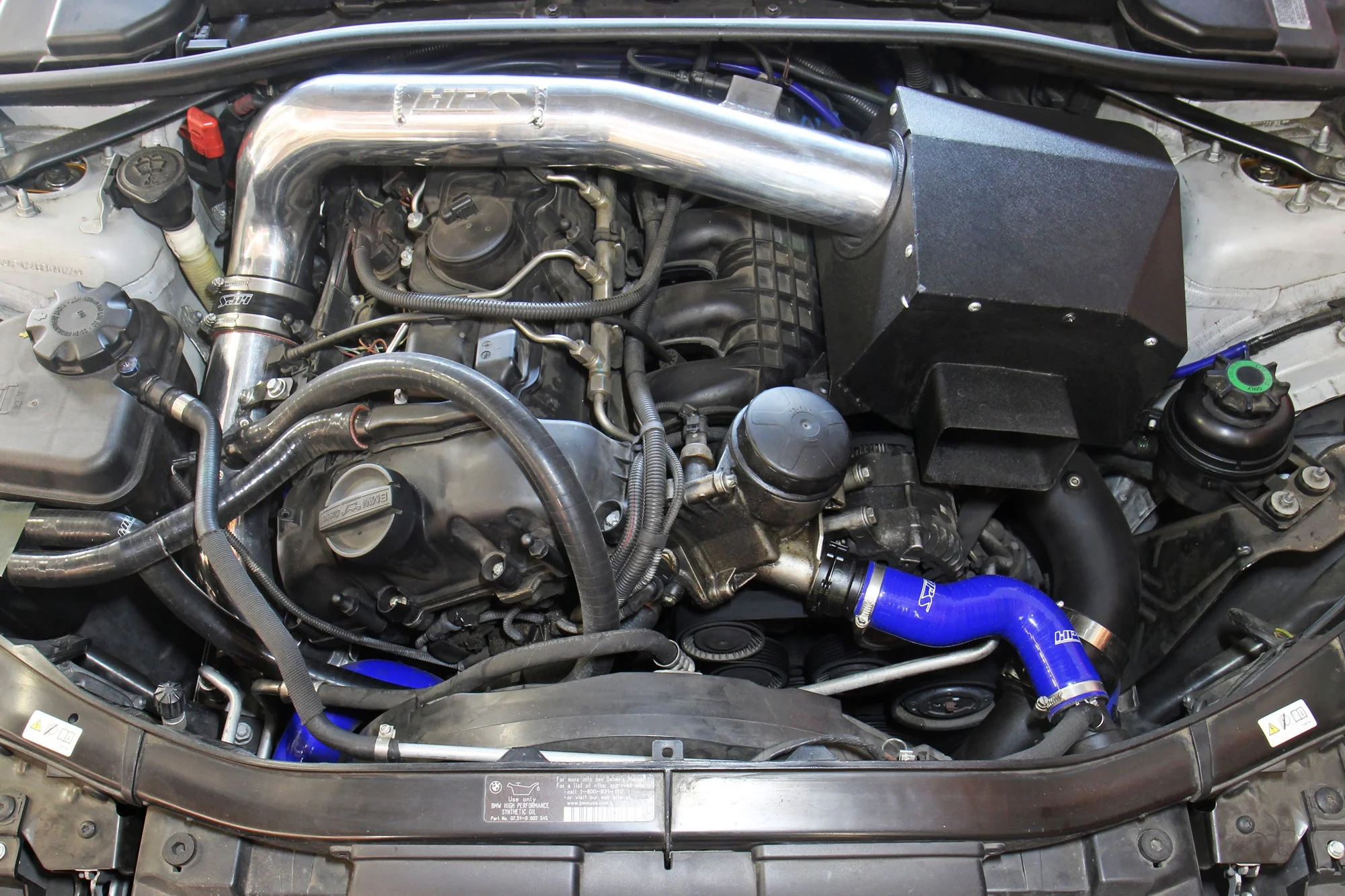 HPS Performance Silicone Coolant Hoses BMW 335i N54/N55 (07-13) [Radiator + Heater] Blue / Black / Red - Image 4