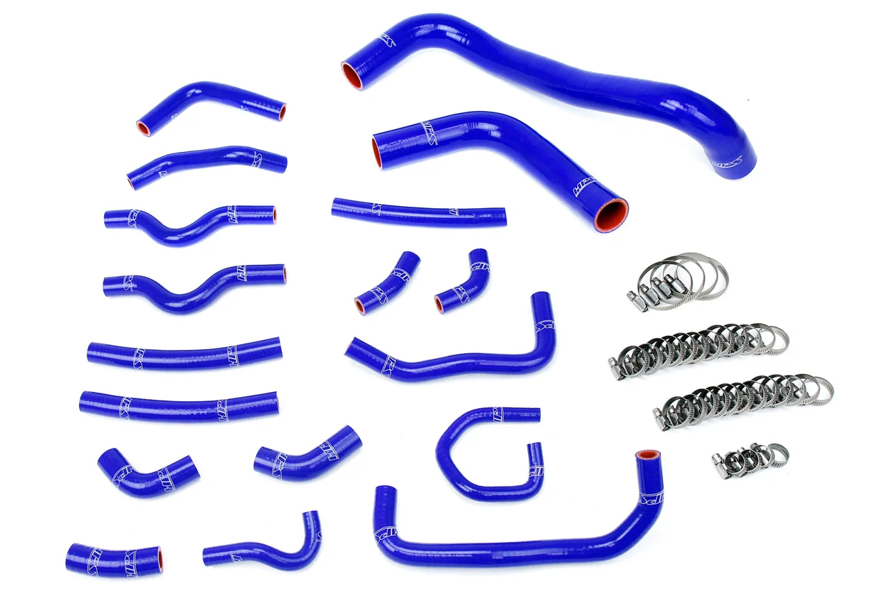 HPS Performance Silicone Coolant Hose Kit Toyota Land Cruiser 4.7L V8 J100 (98-02) [Radiator + Heater] Black / Blue / Red
