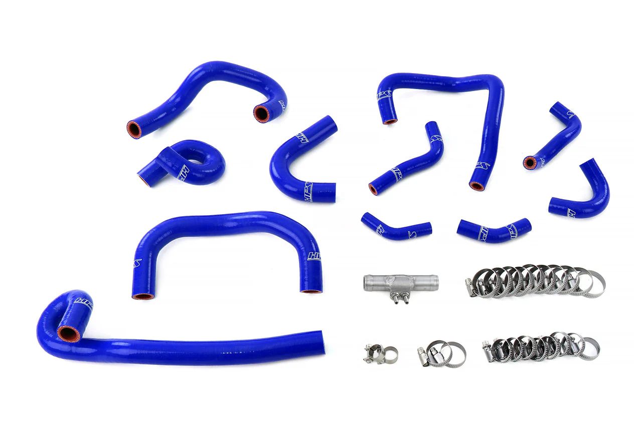 HPS Performance Silicone Coolant Hoses Nissan Skyline GTR R33 RB26 (95-98) [Radiator + Heater + Ancillary + Idle Air Control] Black / Blue / Red - Image 10
