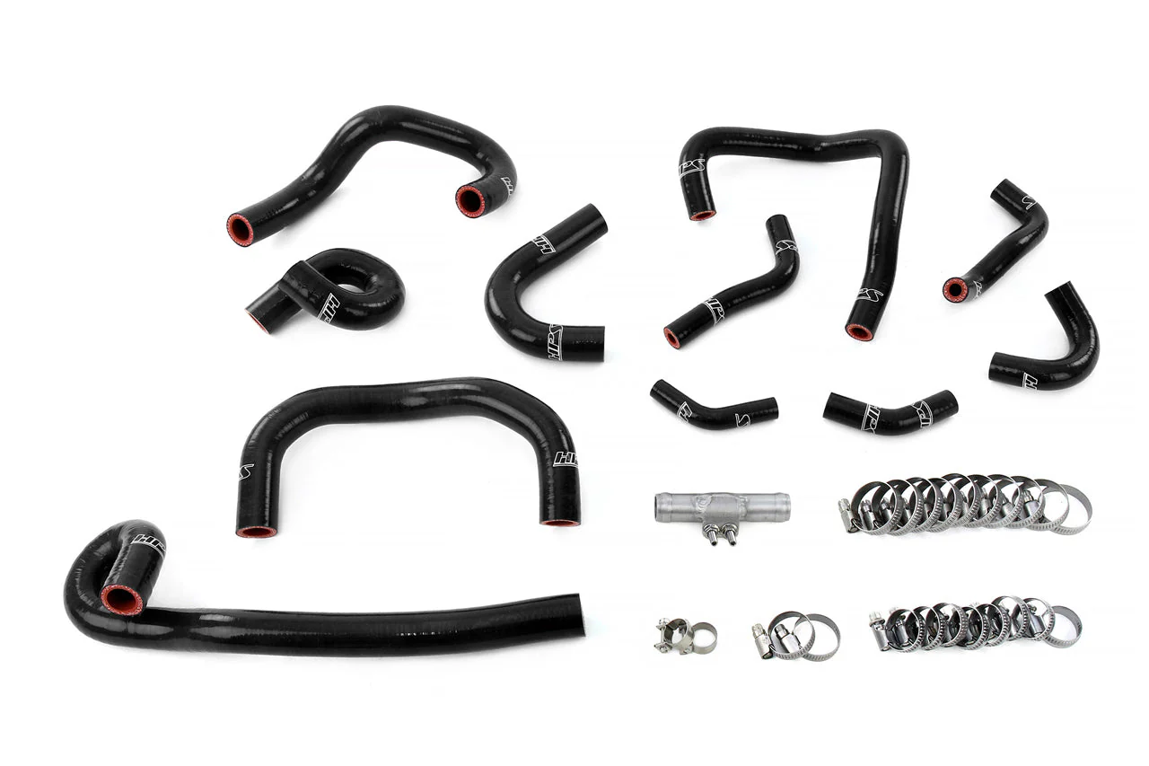 HPS Performance Silicone Coolant Hoses Nissan Skyline GTR R33 RB26 (95-98) [Radiator + Heater + Ancillary + Idle Air Control] Black / Blue / Red - Image 11