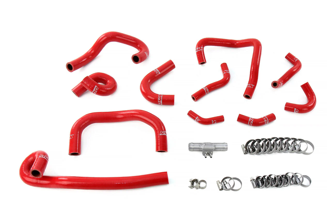 HPS Performance Silicone Coolant Hoses Nissan Skyline GTR R33 RB26 (95-98) [Radiator + Heater + Ancillary + Idle Air Control] Black / Blue / Red - Image 12