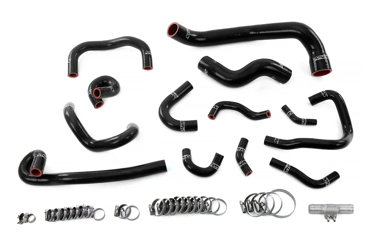 HPS Performance Silicone Coolant Hoses Nissan Skyline GTR R33 RB26 (95-98) [Radiator + Heater + Ancillary + Idle Air Control] Black / Blue / Red - Image 14