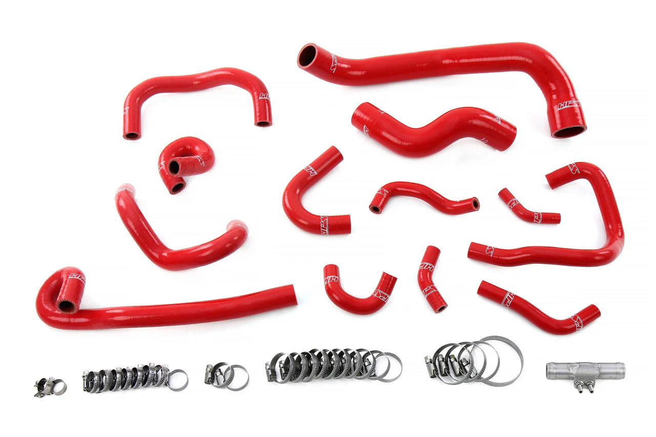 HPS Performance Silicone Coolant Hoses Nissan Skyline GTR R33 RB26 (95-98) [Radiator + Heater + Ancillary + Idle Air Control] Black / Blue / Red - Image 15