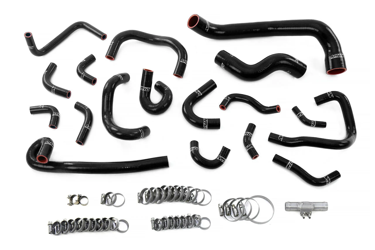 HPS Performance Silicone Coolant Hoses Nissan Skyline GTR R33 RB26 (95-98) [Radiator + Heater + Ancillary + Idle Air Control] Black / Blue / Red - Image 17