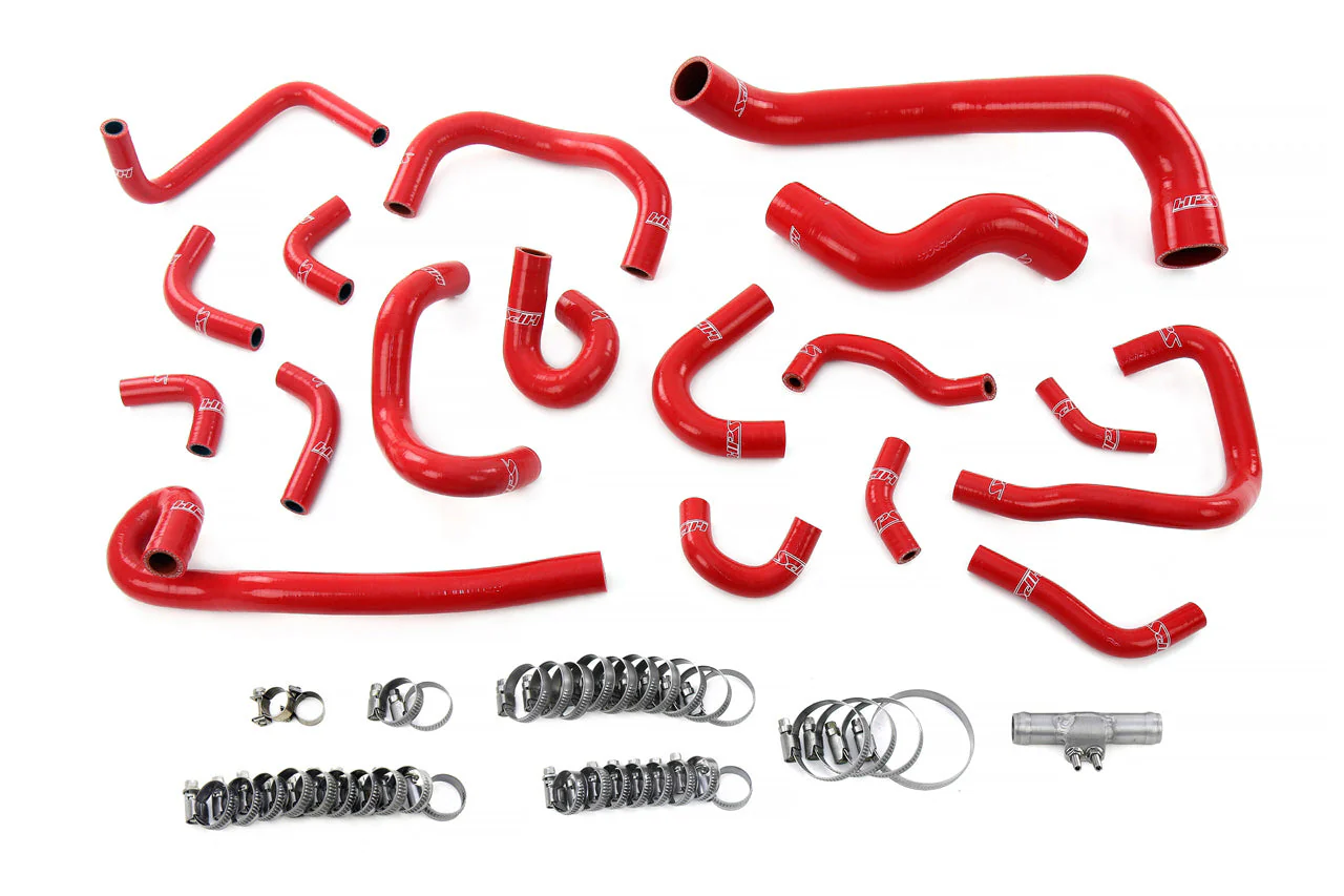 HPS Performance Silicone Coolant Hoses Nissan Skyline GTR R33 RB26 (95-98) [Radiator + Heater + Ancillary + Idle Air Control] Black / Blue / Red - Image 18