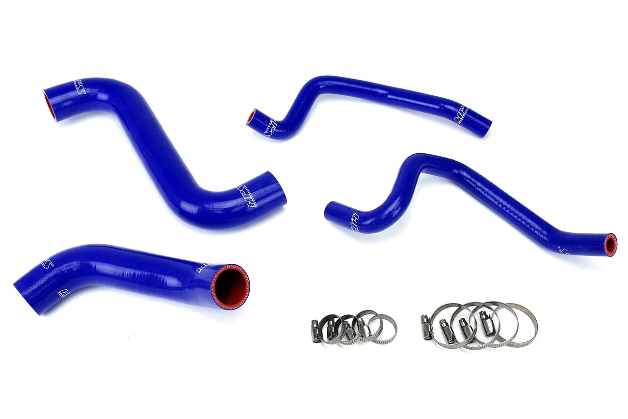 HPS Performance Silicone Coolant Hose Kit Subaru WRX 2.0L (02-03) [Radiator + Heater] Black / Blue / Red