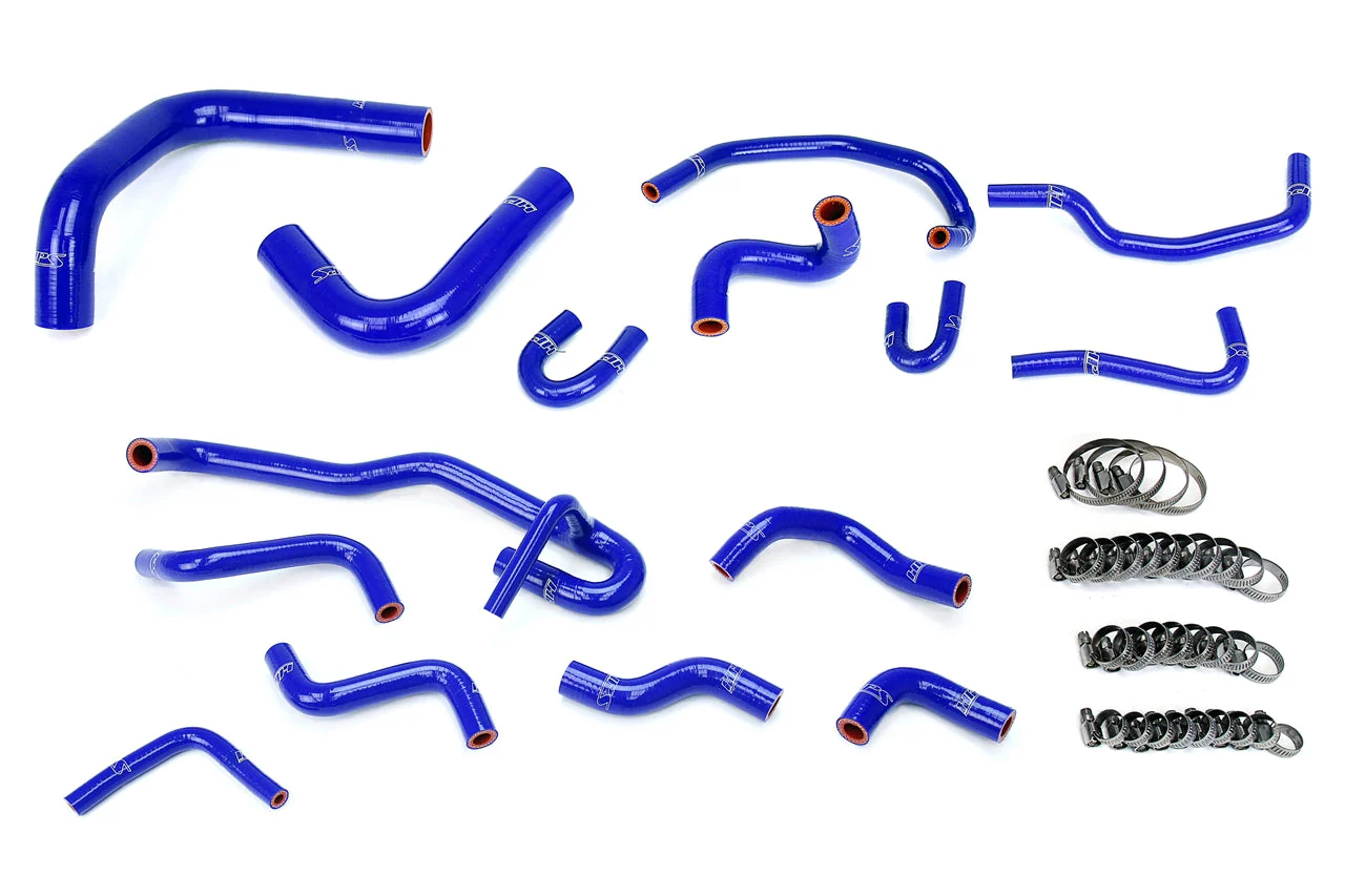 HPS Performance Silicone Coolant Hose Kit Toyota 4Runner 3.0L V6 (1990-1991) [Radiator + Heater] Blue / Black / Red