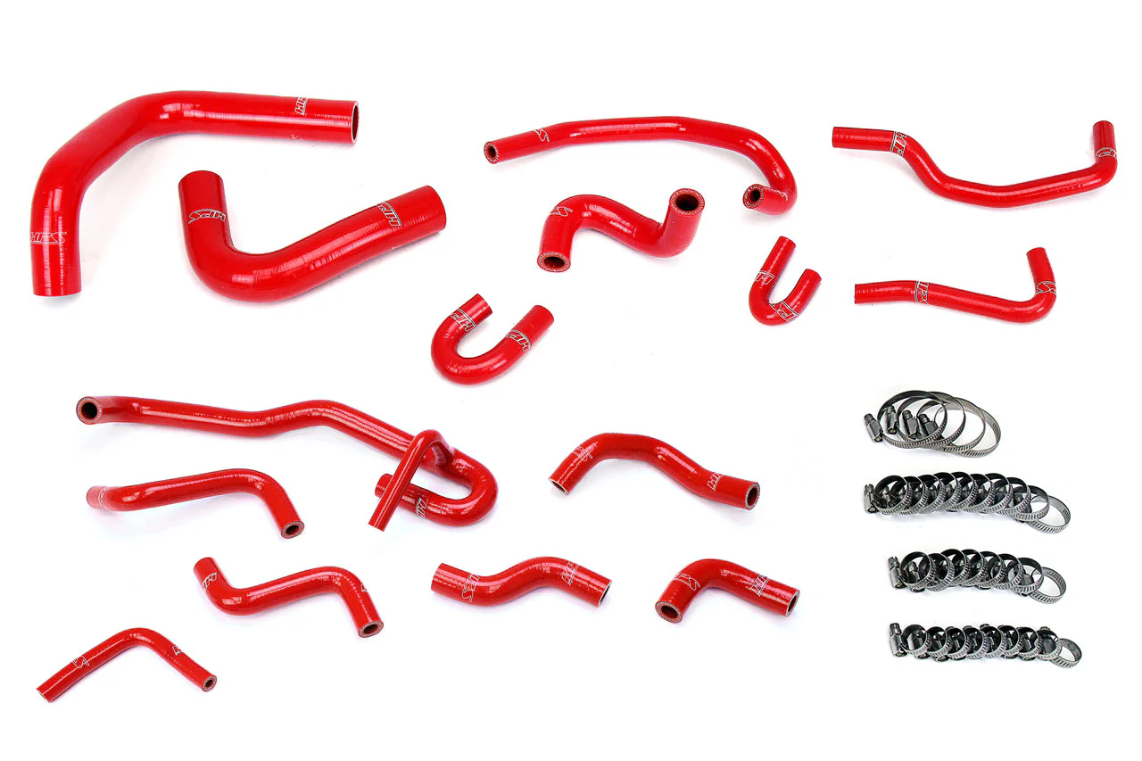 HPS Performance Silicone Coolant Hose Kit Toyota 4Runner 3.0L V6 (1990-1991) [Radiator + Heater] Blue / Black / Red - Image 3