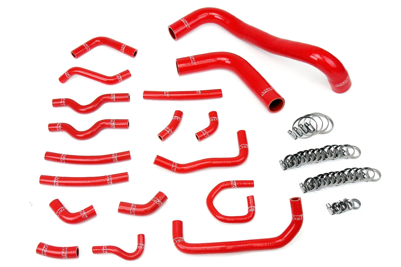 HPS Performance Silicone Coolant Hose Kit Toyota Land Cruiser 4.7L V8 J100 (98-02) [Radiator + Heater] Black / Blue / Red - Image 3