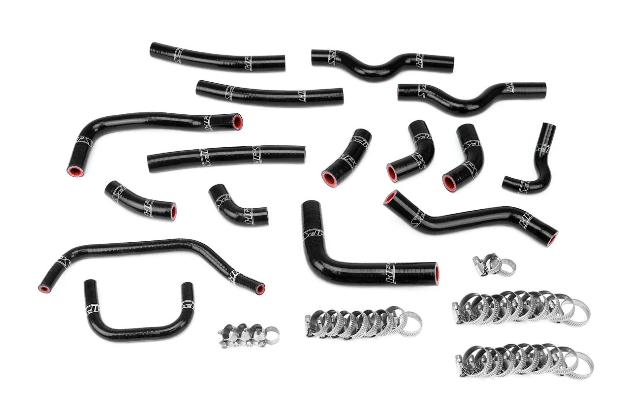 HPS Performance Silicone Heater Hoses Lexus LX470 4.7L V8 J100 (03-07) Black / Blue / Red - Image 2