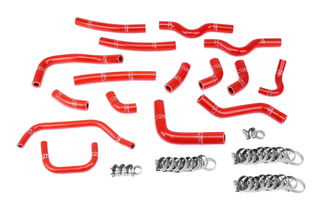 HPS Performance Silicone Heater Hoses Lexus LX470 4.7L V8 J100 (03-07) Black / Blue / Red - Image 3