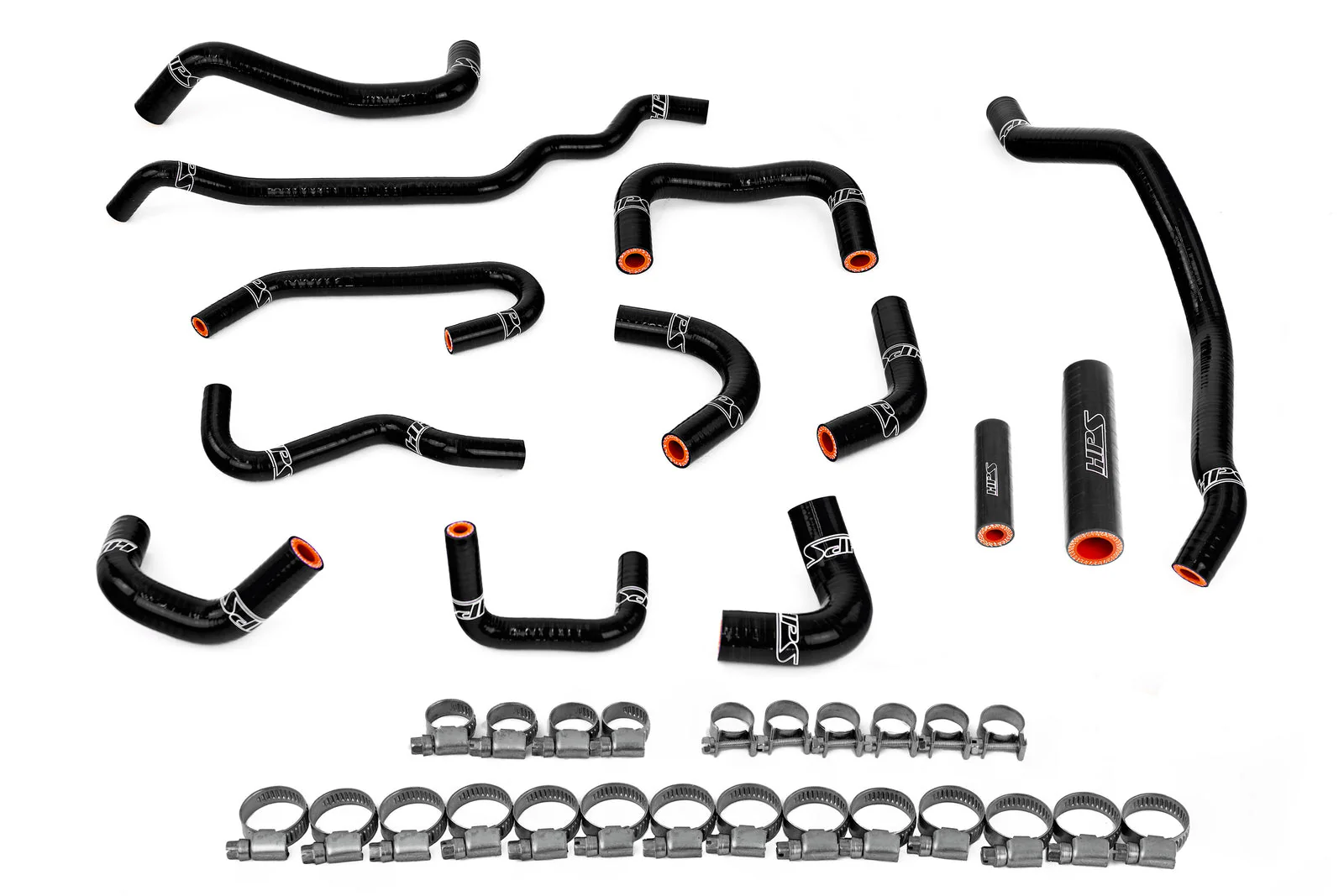 HPS Performance Silicone Hoses Kit for Subaru WRX 2.5L Turbo (2008-2014) Ancillary Coolant or Heater Hoses - Black / Blue / Red - Image 2