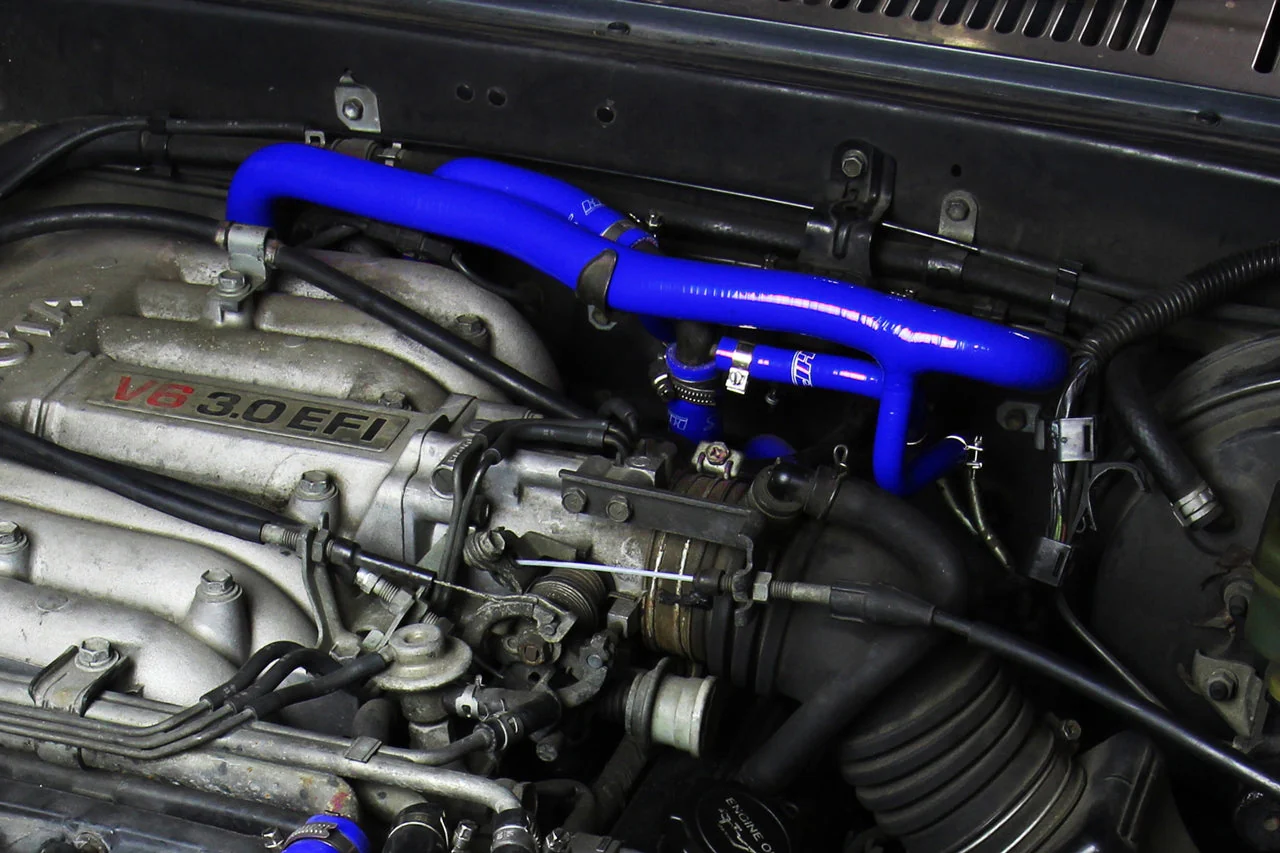 HPS Performance Silicone Heater Hoses Toyota 4Runner 3.0L V6 (1990-1991) Black / Blue / Red - Image 5