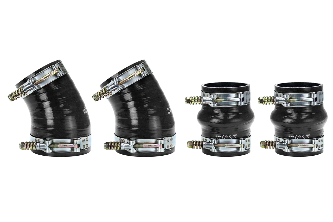 HPS Performance Silicone Intercooler Hoses Dodge Ram Pickup 5.9L Cummins Diesel (1994-2002) [High Temp Aramid Reinforced Boots Kit] Orange or Black - Image 2