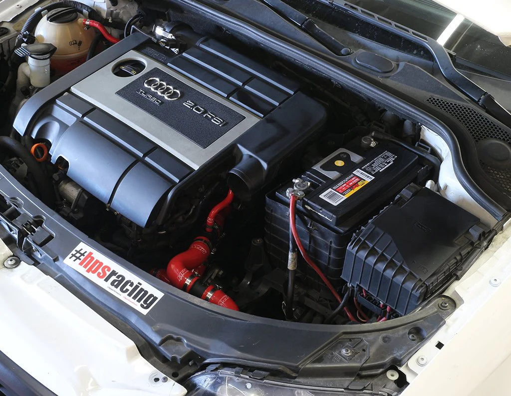 HPS Performance Silicone Radiator + Heater Hoses VW GTI 2.0T Turbo FSI (06-08) Red / Blue / Black - Image 3