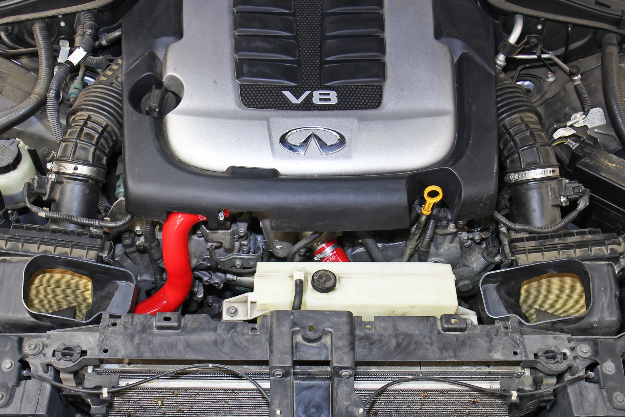 HPS Performance Silicone Radiator Hoses Infiniti M56 5.6L V8 (2011-2013) Black / Blue / Red - Image 6